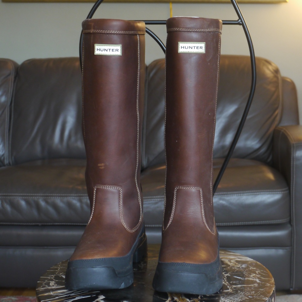 Hunter, Men's Balmoral Leather Boot, Size 10